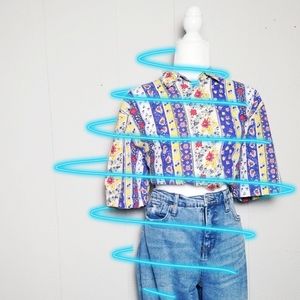 Vintage Koret Short Sleeve Foral Button Down